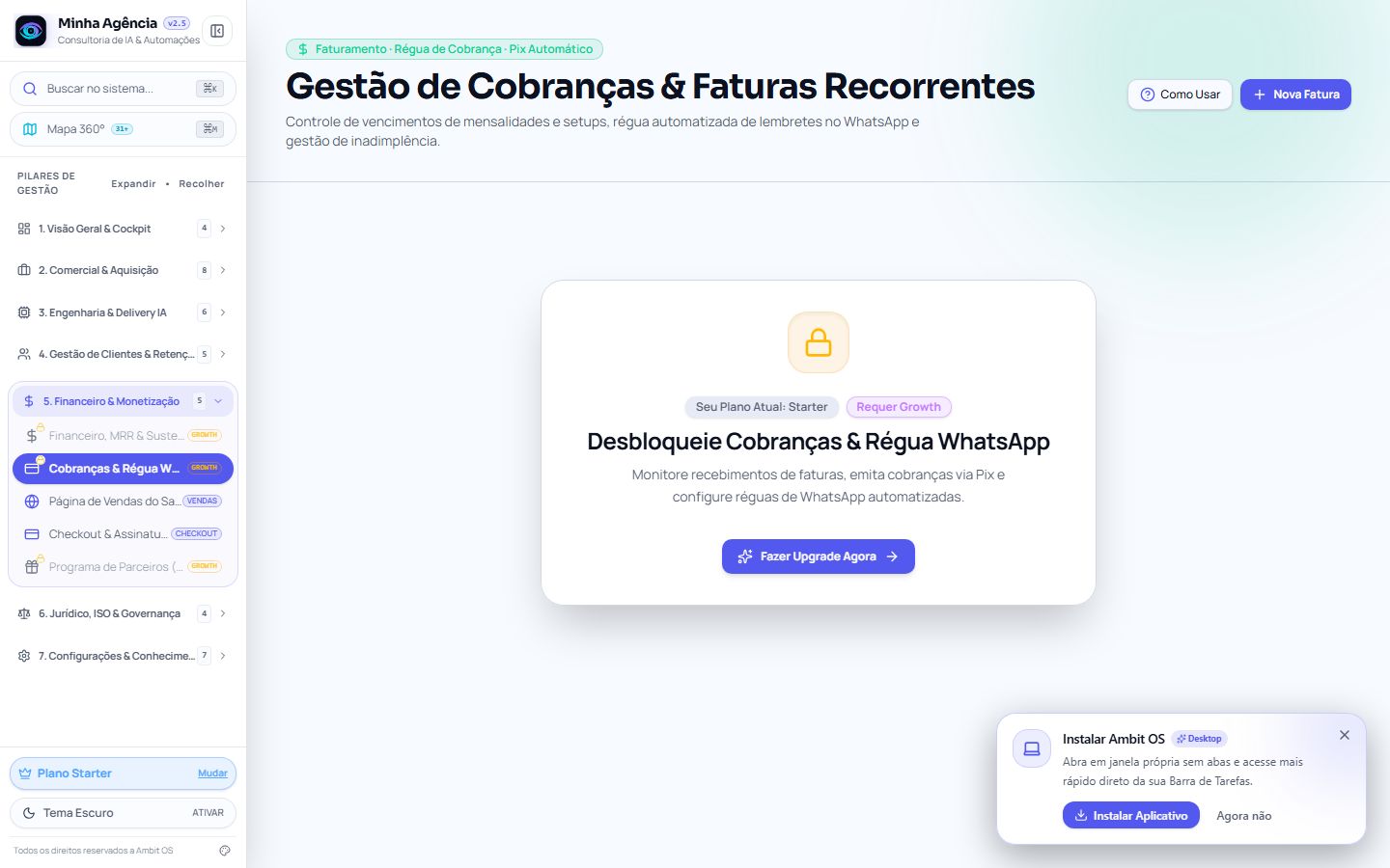 Financeiro e Cobranças