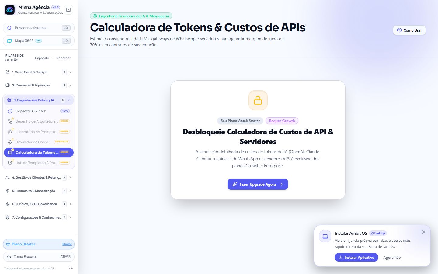 Calculadora de Custos de API